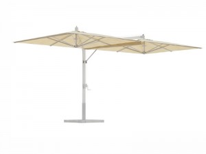 Ombrellificio Veneto Fellini Alluminio parasol à 2 bras latéraux 400x800cm FELLINI